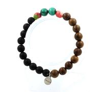 Braccialetto Perle Malachite Del Congo + Tormalina melon D'Acqua + Onice IN