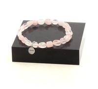 Braccialetto Perle Quarzo Rosa Del Brasile IN Francia. Taglia Personnalisab