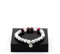 Braccialetto Perle Rubino Di Mogok , Birmania, Myanmar + Occhio di Tigre IN F