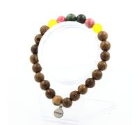 Braccialetto Perle Smeraldo Di Zambia + Agata Giallo + Diaspro Verde Rosso +