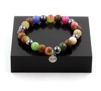 Braccialetto Perle Tormalina Multicolore + Tormalina melon D'Acqua + Fatto IN F