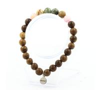 Braccialetto Perle Turchese Africano + Opale Rosa + Diaspro Paesaggio + Fatto IN