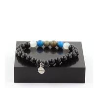 Braccialetto Perle Zaffiro Da Mogok ,Birmania,Myanmar + Selenite Del Marocco IN