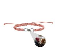 Braccialetto personalizzabile con foto, braccialetto con proiezione personalizzata, anello infinito con coppia di gioielli, regalo per San Valentino (A)