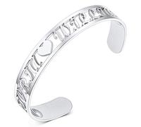 Braccialetto personalizzato per donna Gioielli con nome Regali Braccialetti aperti solidi per ragazze Amicizia Compleanno mamma Natale