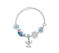 Disney - Silver Plated Stitch Charm Bracelet NUOVO