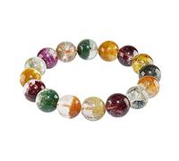 Braccialetto Portafortuna, Braccialetto di Cristallo Fantasma Feng Shui for la ricchezza, Ciotola del Tesoro, Braccialetto Chakra for buona Fortuna, Coraggio, autentica(11mm)