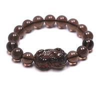 Braccialetto Portafortuna, Braccialetto Feng Shui in Ossidiana Nera, Bracciale energetico in Pietra preziosa Naturale in, con Perline di Buddha Piyao, pixiu
