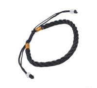 Braccialetto portafortuna intrecciato a mano per segni zodiacali, bracciale dell'amicizia regolabile in tessuto, per uomo e donna, gioiello da spiaggia bohémien, 41-50 cm (rosso)