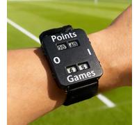 Braccialetto portatile per il punteggio del tennis, in materiale PL leggero, durevole e confortevole nero,BiancoABS