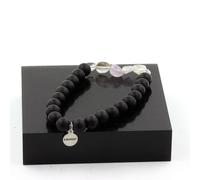 Minerali Collezione. Braccialetto Quarzo Ametista Rutilato Di Brasile+Perle