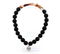 Minerali Collezione. Braccialetto Quarzo Rutilato Rosso Del Brasile + Perle Onyx