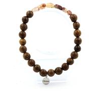 Minerali Collezione. Braccialetto Quarzo Rutilato Rosso - Brasile + Perline