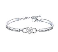 Braccialetto regalo con scritta in inglese “You Were Hand Chosen by My Son and Are Like A Daughter to Me”, con cuore infinito, regalo per la cognata, 19, Rame,