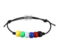 Braccialetto regolabile della salvezza con perline di preghiera, design multicolore, include biglietto di preghiera con versi biblici, confezione per eventi