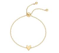 Braccialetto regolabile in acciaio inox traforato a forma di cuore, accessorio da polso alla moda per il suo cuore scavato fuori, Misura unica, come descritto