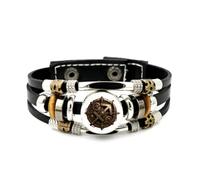 Braccialetto Regolabile In Pelle Intrecciata A Strati Con Ingranaggio A Molla, Stile Steampunk, Con Tema Musicale Etnico, Fatto A Mano, Accessorio Per L'Amicizia, Regalo Di Compleanno O Di Natale.