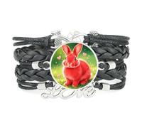 Braccialetto Regolabile In Pelle Intrecciata Con Scritta Creative Bubble Gu