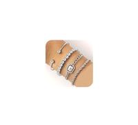 Braccialetto rigido in oro da donna, alla moda, placcato oro 14 carati, impilabile, delicato, regolabile, con strass, catena a maglia cubana, non si ossida, set di gioielli dorati, accessori alla moda