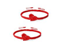 Braccialetto rosso per uomo e donna, braccialetto d'amore per coppie, braccialetti dell'amicizia, preghiera per la sicurezza e la buona fortuna della famiglia
