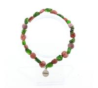 Braccialetto Rubino Del Brasile + Diopside Taglia Personnalisable. Fatto