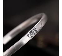 Braccialetto s999 Pure Glossy Ladies Open Bangle Jewelry Regalo di Compleanno di San per Le Donne