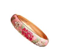 Braccialetto smaltato per donna, bracciale cloisonne, Braccialetti etnici cinesi tradizionali fatti a mano in metallo con filigrana cloisonné in smalto multicolore, graziosi fiori, accessori for gioie