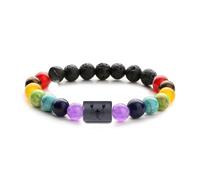 Braccialetto Spirituale con I Segni Zodiacali 7 Chakra Braccialetti Elastici per Coppie Pietra Naturale con Perline Fatte A Mano Dodici Costellazioni Regalo Di Gioielli per Donne E Uomini Scorpione