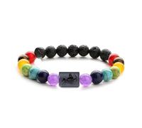 Braccialetto Spirituale con I Segni Zodiacali 7 Chakra Braccialetti Elastici per Coppie Pietra Naturale con Perline Fatte A Mano Dodici Costellazioni Regalo Di Gioielli per Donne E Uomini Sagittario