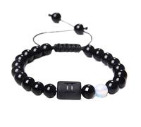 Braccialetto Spirituale Dei Segni Zodiacali Braccialetti Elastici con Ciondoli in Pietra Naturale con Dodici Costellazioni Di Perline Fatti A Mano Regalo Di Compleanno Per Donne E Uomini Gemelli