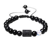 Braccialetto Spirituale Dei Segni Zodiacali Braccialetti Elastici con Ciondoli in Pietra Naturale con Dodici Costellazioni Di Perline Fatti A Mano Braccialetto Regalo Di Per Donne Uomini Pesci