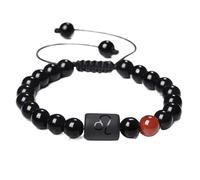 Braccialetto Spirituale Dei Segni Zodiacali Braccialetti Elastici con Ciondoli in Pietra Naturale con Dodici Costellazioni Di Perline Fatti A Mano Regalo Di Compleanno Per Donne E Uomini Leone
