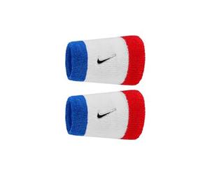 Braccialetto spugna largo x2 nike swoosh classic blu bianco rosso