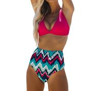 Braccialetto Sveglia Costume Da Bagno Costume Da Bagno Bikini Brasiliano Costumi Da Bagno Push-Up Pezzo Set Da Donna Due Costumi Da Bagno Tankini Set, Rosso, S