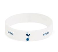 Braccialetto ufficiale del Tottenham Hotspur FC in silicone bianco con stemma del club e scritta "SPURS" - Football Merchandise