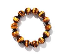 Braccialetto unisex con perline grandi da 16 mm, con pietre preziose internazionali per alleviare l'ansia, lo stress, il diabete, porta ricchezza, buona fortuna, scelta unica per gli amanti degli