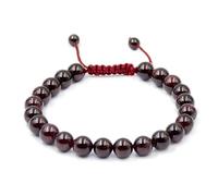 Braccialetto unisex con pietre preziose da 8 mm, regolabile, in macramè, da 19 a 22,9 cm || Indossa questo braccialetto curativo con pietre preziose naturali aiuta a cancellare il dolore e la paura ||