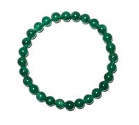 Braccialetto unisex con smeraldo da 6 mm, adatto per polsi da circa 15 a 16,5 cm, pietra portafortuna di maggio, cristallo verde chakra del cuore, regalo di San Valentino per amici e familiari in