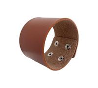 Braccialetto Uomo,Braccialetto Largo In Pelle Unisex Retro Steam Punk Braccialetto Avvolgente Gotico Rock Biker Braccialetti Regolabili Gioielli Larghi Regalo per Ragazzi Uomini Padre Marrone