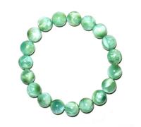 Braccialetto verde da 12 mm per donne e uomini | 1cSTONE OF DESTINY1d - adatto per polsi da circa 19,1 a 20,3 cm | sollievo da ansia e stress | assorbe l'energia negativa | Viene fornito con scatola