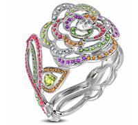 Braccialetto Vite IN Cristallo Lega Alla Moda a Forma Di Fiore Ro