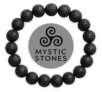 Braccialetto vulcanico - Bracciale di pietre naturali | Diffusore di aromaterapia | Riduce lo stress | Ideale per meditazione e yoga, design unisex