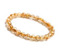 Bracciali 7mm 8mm 9mm Oro naturale Quarzo rutilato Cristallo Donna Uomo Bracciale ricco di perline 8mm Regalo di gioielli
