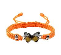 Bracciali a farfalla per stringa regolabile braccialetti farfalla per le donne carino farfalla braccialetti fascino braccialetti matrimonio orecchini e collana set, Misura unica, Fune metallica