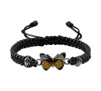 Bracciali a farfalla per stringa regolabile braccialetti farfalla per le donne carino farfalla braccialetti fascino braccialetti matrimonio orecchini e collana set, Misura unica, Fune metallica