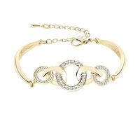 Bracciali Autismo Bracciale a cuore di diamanti Bracciale a buona sorella da donna Regali per la migliore Bracciale a cuore a sorella Bracciali Luminosi Bimbi (Gold, One Size)