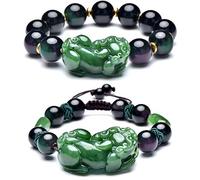 Bracciali , braccialetti di perline feng shui pixiu ricchezza bracciale prosperità hetian giada nephrite piyao ossidiano bracciale per amanti talisman bracciale pietra naturale attrarre fortuna amore