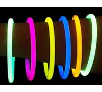 BRACCIALI BRACCIALETTI LUMINOSI FLUORESCENTI STARLIGHT GLOWSTICK DISCO GLOW STICK 200 PZ