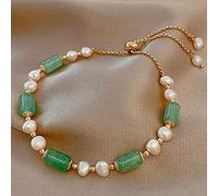 Bracciali， Bracciali con perline Feng Shui Bracciale ricchezza Calcedonio Bracciale Corniola di bambù Perle d'acqua dolce Amuleto ricco di lusso pieno d'oro for le donne Talismano for la prosperità Su