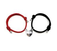 Bracciali con ciondoli per gioielli, bracciale a polsino, bracciali impilabili a strati, bracciali per cavigliere, regali compatibili con l'amico e il tuo amore, 1 paio di braccialetti con lunghezza r